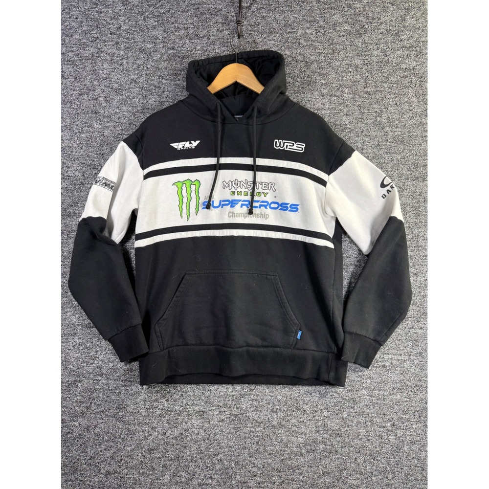 Monster Energy AMA Supercross Fly Racing Hoodie B & W XL Motocross Pullover